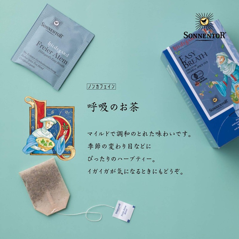 SONNENTOR Herbal Tea Organic Tea Bags Caffeinated Blend Hildegart Breath