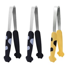 KASESSS 3 PCS Kitchen Tongs, Stainless Steel Cooking Tongs, Serving Tongs Heat Resistant, Kitchen Tongs for Cooking, Air Fryer Tongs, Food Tongs, Tongs for Serving Food for BBQ Serving Frying Cooking