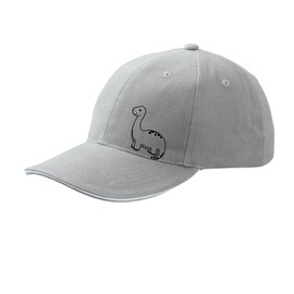 Huuraa Brontosaurus Dinosaur Unisex Cap Size with Motif for All Dino Fans Gift Idea for Friends and Family, Dark grey/white