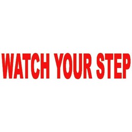 Wild Dingos LLC Watch Your Step Business Vinyl Safety Decal Sticker Red