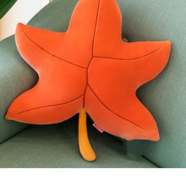 OUKEYI 3D Leaf Pillow Pillow Plush Leaf Shaped Pillow Plants Throw Pillows,Green Plant Pillow Cute Leaf Plush Cushion Plant Shaped Pillow for Room Decor Maple Leaf