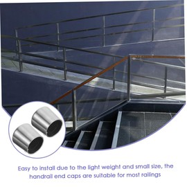 Operitacx 2Pcs Handrail End Caps Durable Tubing Plug Decorative Pipe Cover for Handrails Stable Practical for Indoor Outdoor Use Easy to Install Compatible with All Stair Types