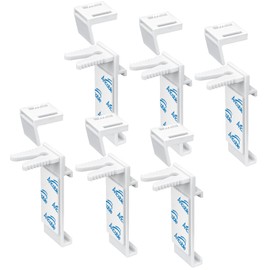 Clamp Holder for Klemmfix Roller Blind, Ancable Double Roller Blind, No Drilling, Replacement Part Accessories, Set of 6, Clamp Support Bracket for PVC, Wooden Windows, Door Wings