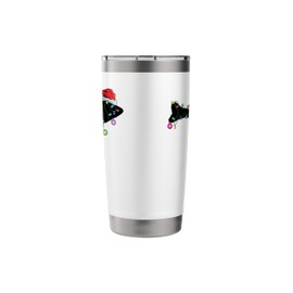 Christmas Fishing Walleye Fish With Santa Hat & X-Mas Lights Stainless Steel Insulated Tumbler