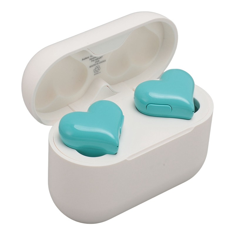 Heart Shaped Wireless Earbuds HIFI Stereo Sound Waterproof Bluetooth 5.3