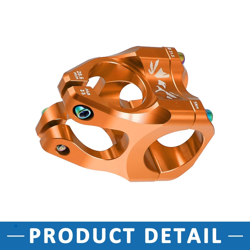 A ABSOPRO Mountain Bike Stem Handlebar 35mm Aluminium Alloy Orange