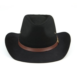 Mens Wide Brim Cowboy Hat Black 58 59 Cms A242B