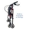 Tuffcare Freedom Lightweight Folding Aluminum Rollator Walker with 6-inch Wheels,