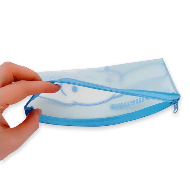 サンリオ シナモール フラットビニールスリムポーチ 20×10cm ファスナーペンアクセサリーケースバッグ(フェイス)