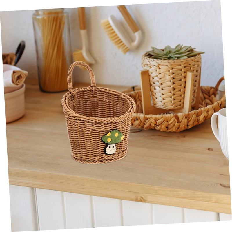 BIUDECO Woven Wall Storage Basket for Garlic Onion and Fruits