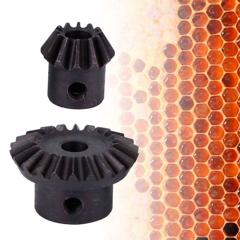 Caredy Honey Extractor，2Pcs Black Steel Beekeeping Honey Extractor Gear Accessory