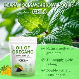 Vifdusi Aceite De Orégano Con Semilla Negra Cápsulas 300                                                                                              