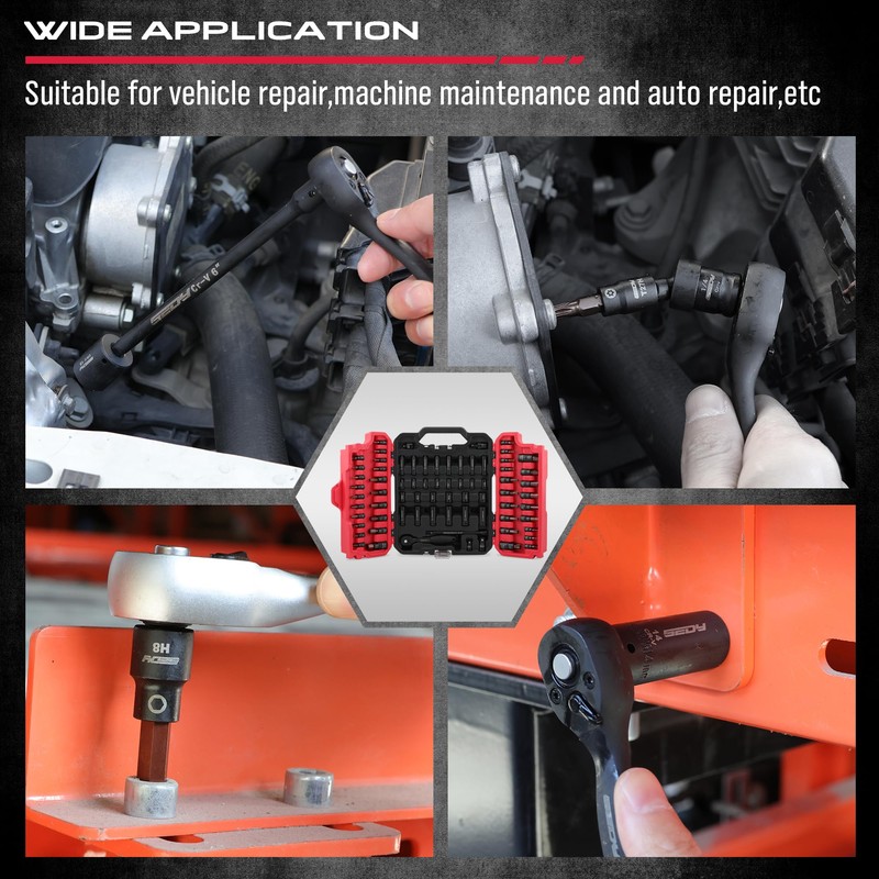 73-Piece Hex Torx Bit Impact Socket-Set, Master Impact Socket Set,