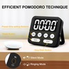 Pomodoro Timer, Digital Productivity Timer with Large Display, Kitchen Timers