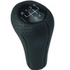 DoLED Leather Perforated Gear Knob in Black with 5 Gears