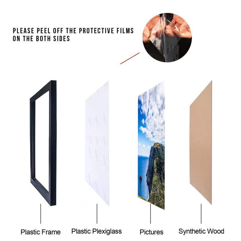 MENNTHUI 10x10 Black Picture Frame, Tabletop and Wall Mounting, Decoration