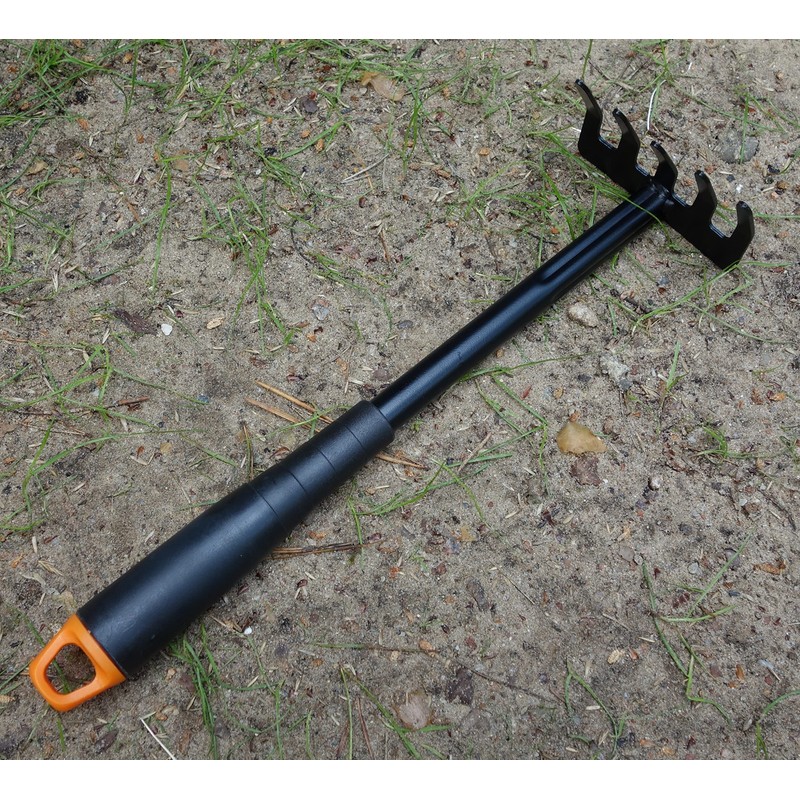 Mivos Steel Garden Hand Rake - Small 5 Tooth Garden