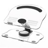 Acrylic Desk Tablet Stand, 360 Degree Rotating Adjustable Transparent Desktop