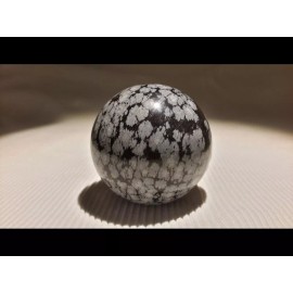 Snowflake Obsidian 40 mm Polished  Sphere - Crystal Ball