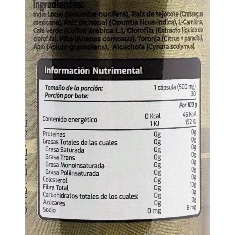 Bypass Capsulas Inhibidor Apetito 100 Natural Sabor Insaboro