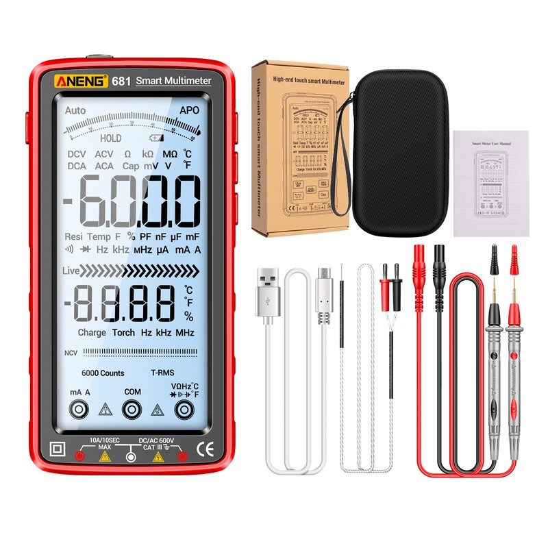 ANENG 681 6000 Counts Digital Multimeter Smart Anti-burn Rechargeable Universal