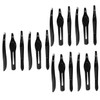 Healeved 3 Sets Ergonomic Handle Eyebrow Clip Tweezers Set Eyebrow