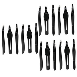 Healeved 3 Sets Ergonomic Handle Eyebrow Clip Tweezers Set Eyebrow Grooming Kit Tweezer Tools Personal Care