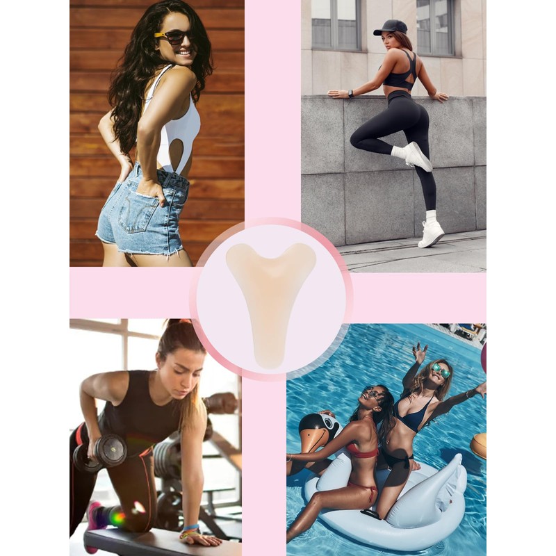 Tifesoo camel toe concealer，4 pcs Seamless Camel Toe Hider, Reusable