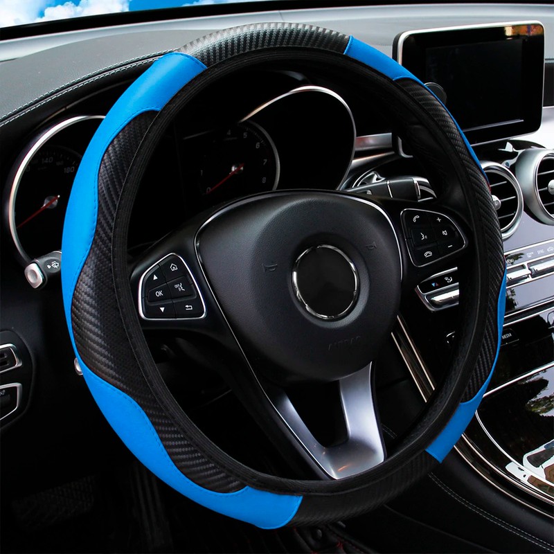 Car Steering Wheel Cover for 14.5–15 Inch Wheels – PU