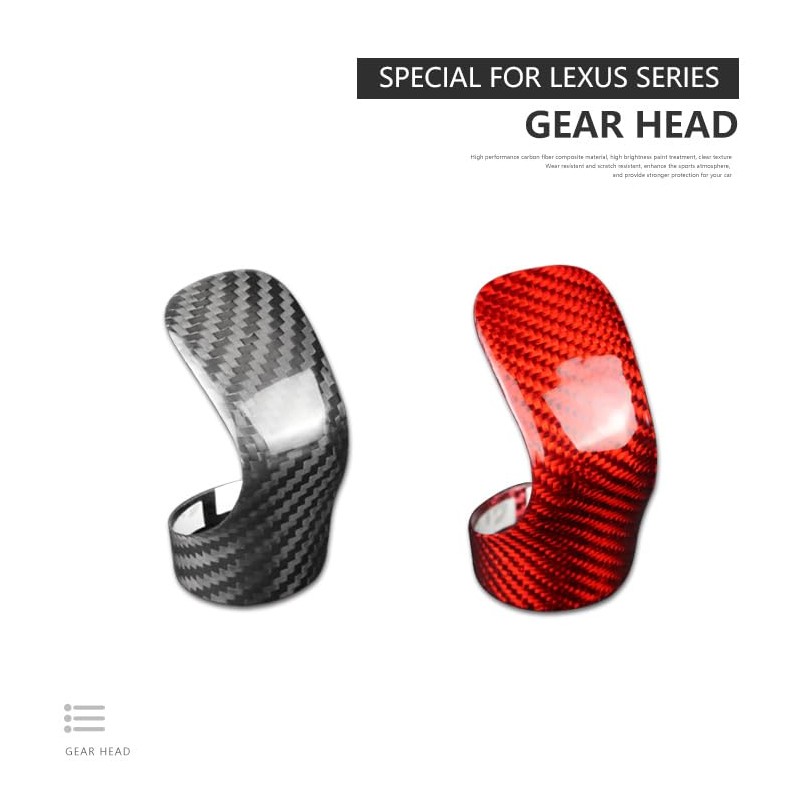 suupar Real Carbon Fiber Gear Shift Knob Trim Cover for