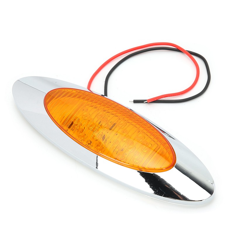 4pcs 6.5in 16LED Oval Side Marker Light 12V DC Shockproof