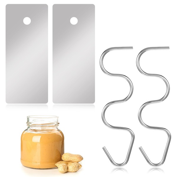 Ouligay Pack of 2 Peanut Butter Stirrers, Stainless Steel Peanut