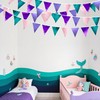 Mermaid Party Decorations Purple Pink and Teal Aqua Metallic Fabric