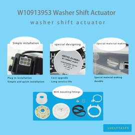 W10913953 W11481722 Washer Shift Actuator replace 9TYZ-E120A1 with W10721967 Washer Pulley Clutch Kit,W10006384 Drive Belt,W10528947 Basket Hubfor for Whirlpool Maytag Amana Washer Parts 2-year QA