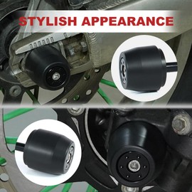 Xitomer Front + Rear Axle Sliders Fit for KLX300 2021-2024, KLX250 2010-2020 Motorcycle Front Rear Axle Frame Sliders Wheel Protector Crash Pads