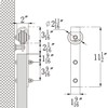 EaseLife 6 FT Brushed Nickel Sliding Barn Door Hardware Track