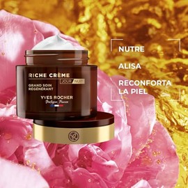 YVES ROCHER - Set Mujer, Incluye Crema Facial Antiedad Riche Crme 75 ml  Labial Lquido Grand Rouge LElixir - Frmula Vegana                            