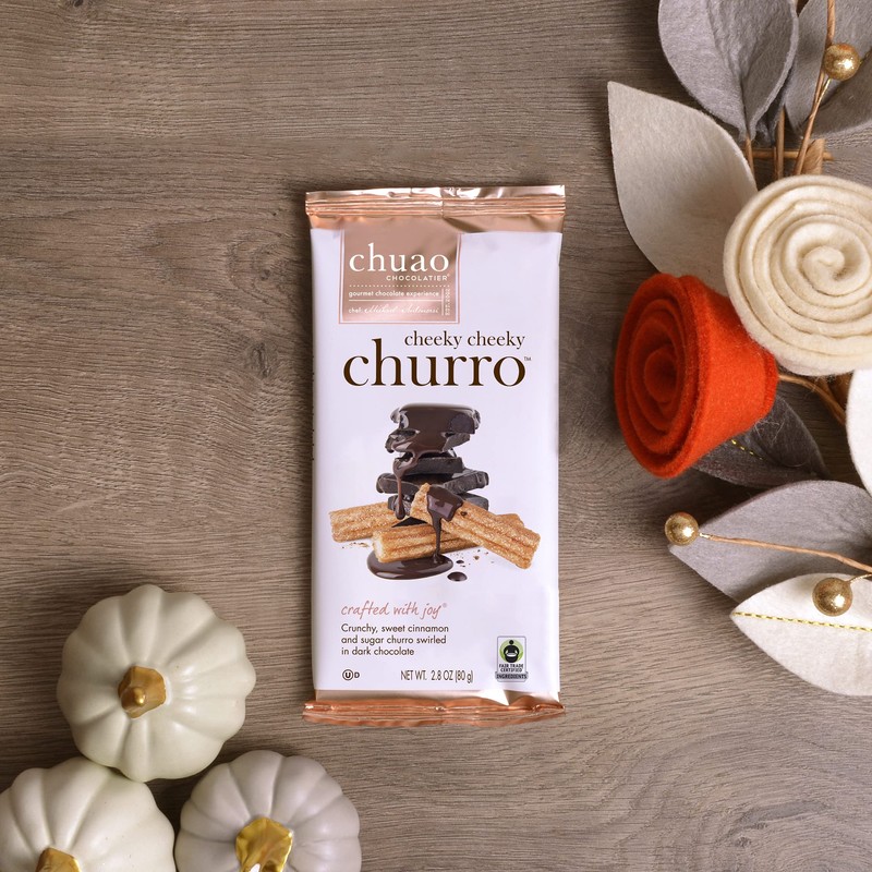 Chuao Chocolatier Cheeky Cheeky Churro Dark Chocolate Gourmet Bars |