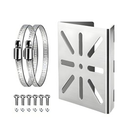 Universal Vertical Mast Mount for Security Cameras, Robust Stainless Steel Bracket with 2 Loops for Pole Mounting, Compatible with CCTV Cameras & IP Cameras (Small Size), Weatherproof Mount