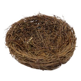 Abaodam 6pcs Woven Rattan Bird Nest Decorative Bird Nest Fairy Gardens Bird Nest Rattan Birdhouse Nest Natural Birds Nest DIY Crafts Artificial Bird Nest DIY Nest The Summer Vine Container