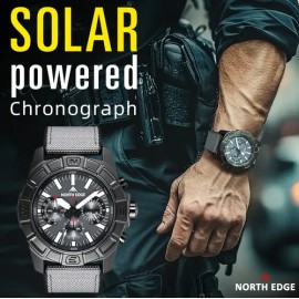 Reloj North Edge Blaze Solar Cronógrafo Resistente Nylon Hom