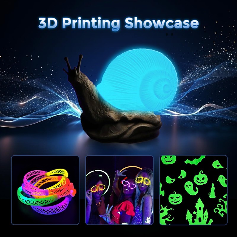 FLASHFORGE Rapid PLA Filament 1.75mm Luminous Blue, 500mm/s High Speed