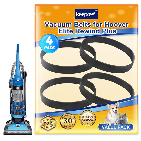 KEEPOW Replacement Belts for Hoover Vacuum Elite Rewind Plus UH71200,