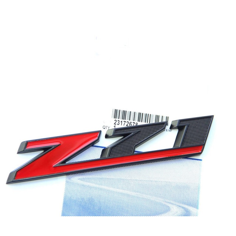 Yoaoo 1x Matt Black Red Grille Z71 Emblem Badge Compatible