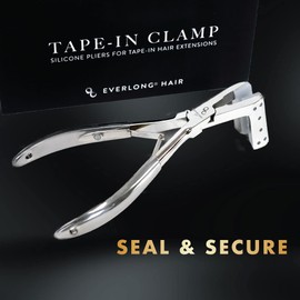 Tape-in Pliers by Everlong Hair, Stainless Steel Pressing Clamp for Longer Lasting and Secure Tape-in Hair Extensions, Silicone-Lined Pliers Tool for Salon Professional Installation