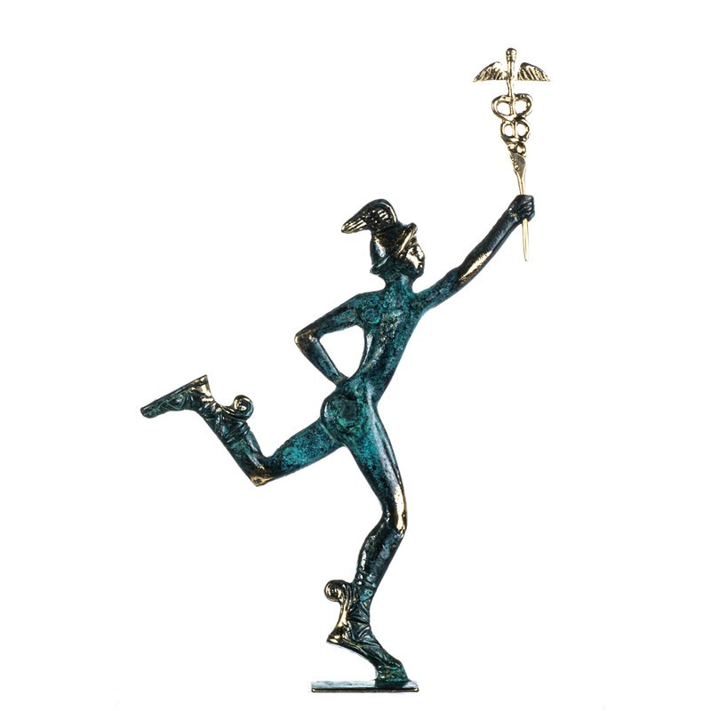 BeautifulGreekStatues Hermes Mercury Greek God Zeus Son Solid Bronze Statue