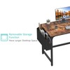 Lufeiya Computer Desk with Fabric Drawers, 47 Inch Desk for