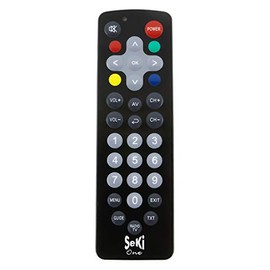SeKi One Remote Control with Large, Wipe-Clean Buttons - Colour: Black