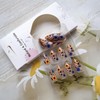 Flower Press on Nails Short Almond Glue on Nails Spring