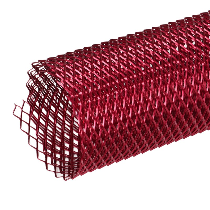 Car Front Center Grid Grille Rhombic Mesh Stable Structure Aluminum